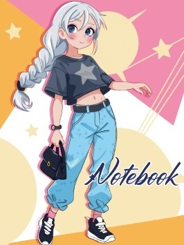 MyArt. БЛОКНОТ в клетку My big notebook. Девочка с косой