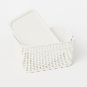 Корзина для хранения Keeplex Ajur с ручками 5л 27,1х18,3х13,7см белое облако (Репаблик РФ)