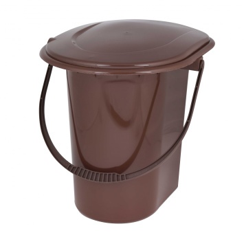 Ведро-туалет 18л (коричневый) (уп.10)(Альтернатива РФ)