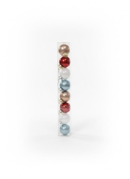 Елочное подвесное украшение шарики в колбе 8 шт (разноцветные)