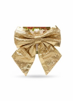 Елочное украшение Бантик 30х30 см (золотистый)