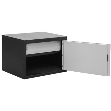 Сейф М-320i 460*340*320Н (М) (с вн.запираемым отделением)корпус св.серый шагрень/дверь белый шагрень