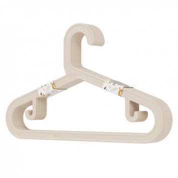 Набор вешалок-плечиков детских (бежевый) (8шт) (Альтернатива РФ)