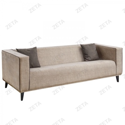 Диван Бруно "3" с кантом, кзам PU/гоб.stock + 2 подушки (Комфорт)