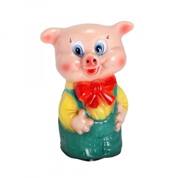 арт.198 Копилка "Поросёнок с бантиком" (230*150мм)