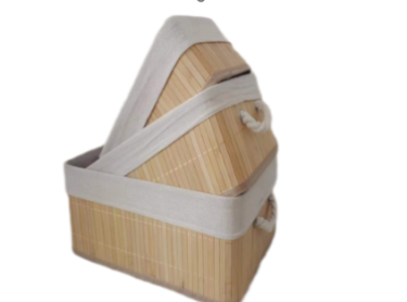 Бамбуковая корзина для хранения 37*22*15CM мод. CR71022 (ВИ)