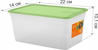 Контейнер для продуктов Sugar&Spice Honey 2,1л прямоугольный фисташка (Репаблик РФ)