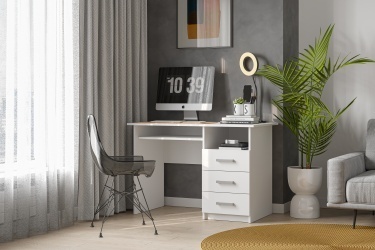 Письменный стол ПС-02 (SAFE) Белый текстурный