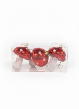 Подвесное украшение для елки Грибы 3 шт