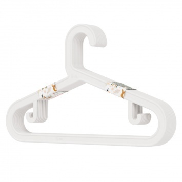 Набор вешалок-плечиков детских (белый) (8шт) (Альтернатива РФ)