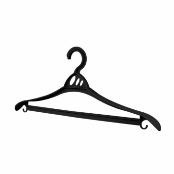 Вешалка-плечики "Комфорт" 44-46р. (черный) (уп.25) (Альтернатива РФ)