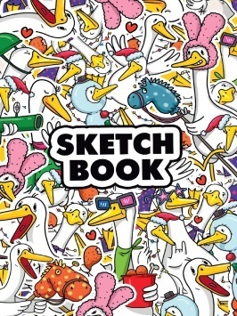 СКЕТЧБУК А5. ГУСЬ (выб.лак)