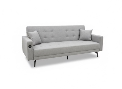 Диван Аллаки с USB розеткой серый р:2140*940*830