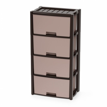 Комод "Колорит" 4-х секцион. (мокко) (уп.1) (Альтернатива РФ)