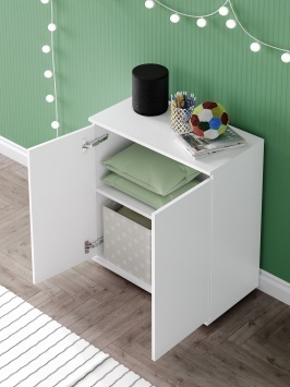 Комод КМ 8 Белый текстурный CUBE р:670*350*730