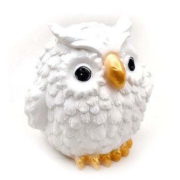 арт.400 Копилка "Совёнок бело-золотой" (170*170мм)