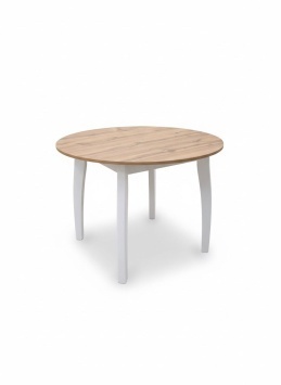 Стол Виконт d 100 (белый/вотан)