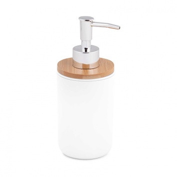 Дозатор для жидкого мыла "Бамбук" (белый) (уп.20) (РФ)