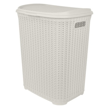 Корзина для белья Plast Team Melange 65л 463х406х507 мм молочный туман (РФ)