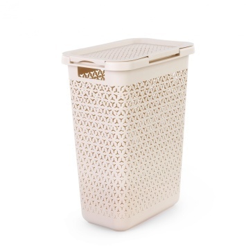 Корзина д/белья "Элемент" 30л узкая (бежевый) (уп.4) (Альтернатива РФ)