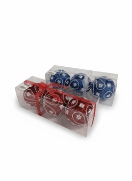 Ёлочная игрушка с узорами 3шт 1644