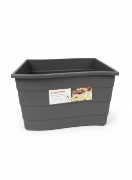 Кашпо на перила 290х290х200мм малое (графитовый) (Альтернатива РФ)