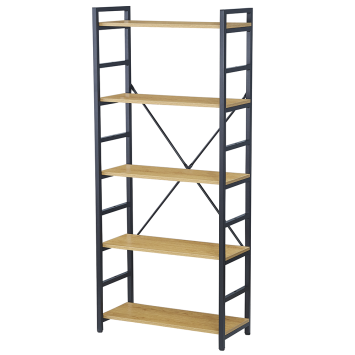 Стеллаж мод WB-26 натура/черн. (ВИ)