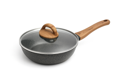 Сковорода 240мм со съемной ручкой, стекл.крышкой, АП линия "Granit ultra" (original) сго243а