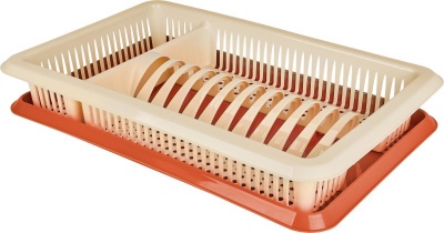 Сушилка для посуды Sugar&Spice 1-ярусная с поддоном 48х31х9см шампань (Репаблик РФ)