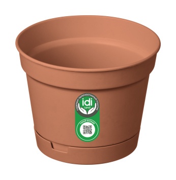Горшок для цветов "Mint" D185мм, 2,3л с поддоном (терракотовый) (Профит Хаус РФ)