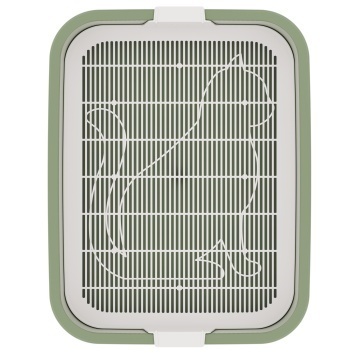 Лоток туалет для кошек "Юта" (с сеткой) ALTA (оливковый) (уп.22)