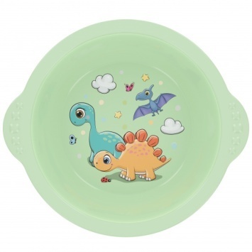 Тарелка детская "Дино" антискользящая (уп.16) (Альтернатива РФ)