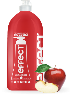 Гель для посуды "Effect" 1000 мл, Печеное яблоко, Запаска