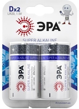Элемент питания ЭРА LR20-2BL/D-1.5V(2шт) блистер