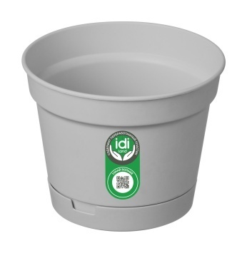 Горшок для цветов "Mint" D240мм, 5л с поддоном (серый) (Профит Хаус РФ)