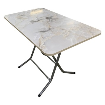 Стол складной 60*110 Jupiter мод M-0011.0013 светлый мрамор (Турция)
