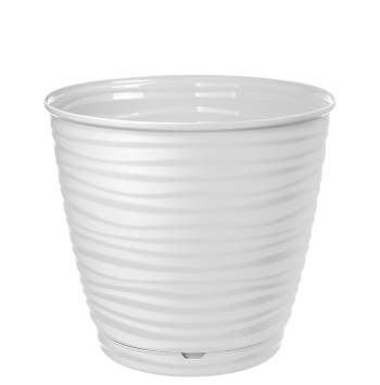 Горшок для цветов Saffron D177мм, 2,6л с поддоном (белый) (Профит Хаус РФ)