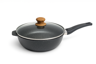 Сковорода 30 см АП гранит black cо съемн.ручкой ст.кр С030802