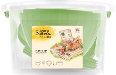 Набор для пикника Sugar&Spice Vanilla на 4 персоны (14 предметов) фисташка (Репаблик РФ)
