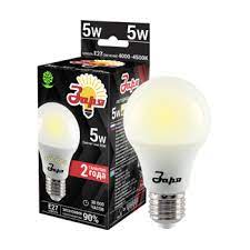Лампа светодиодная Заря А60 А3 5W E27 6400-6500K (станд) (1369)