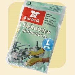 Перчатки резиновые Kuchcik, 1 пара, размер " L " (591)