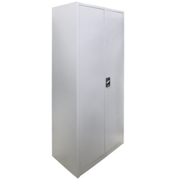 Шкаф металл. ШМР-Б 800*450*1800H (М) корпус 0,7мм, полки 0,5мм краш. Светло-серый шагрень