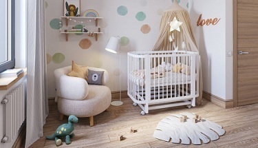 Кроватка детская Polini kids Simple 350, белый