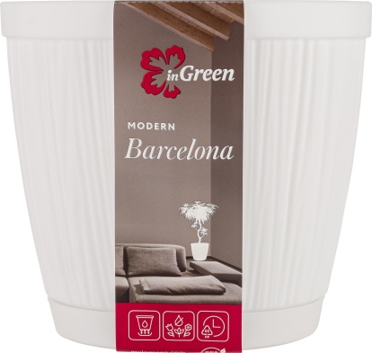 Горшок для цветов InGreen BARCELONA 6,5л, D240мм Морозная слива (Репаблик РФ)