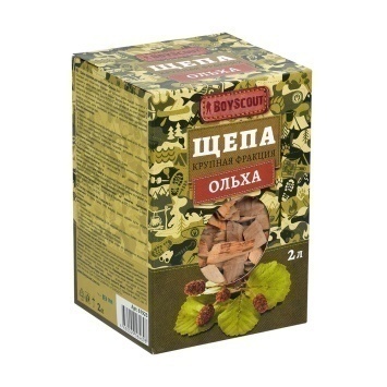 BOYSCOUT  Щепа крупная для копчения "Ольха", 2 л /61923