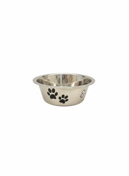Миска для домашних животных 21*8 см, с рис , нерж. сталь  275057 (ЮТС)