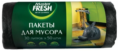 Пакеты д/мусора 30л, 50шт, "Master FRESH" MFGB30–50R