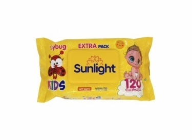 Влажные салфетки SUNLIGHT Baby Божья коровка 120 шт