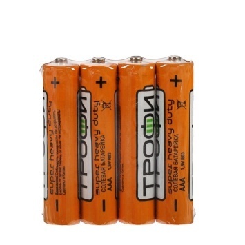 Элемент питания R6(4)/AA-1.5V (4шт) спайка "Трофи"