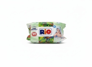 Влажные салфетки RIO Safari Фламинго 100 шт